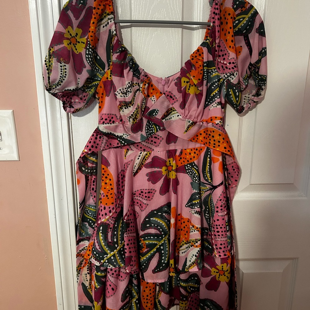 GC Floral Puff Sleeve Dress